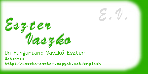 eszter vaszko business card