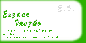 eszter vaszko business card